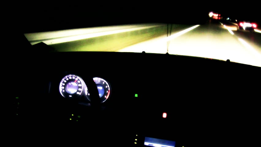 Night driving on the  freeway timelapse 3