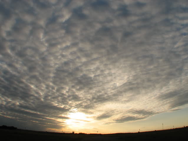Long sunset timelapse with weird clouds, HD