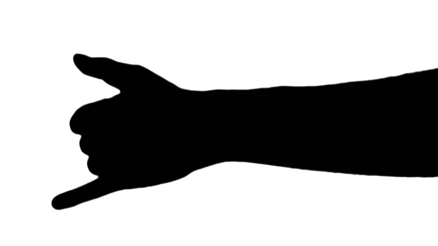 Hang loose horizontal - white