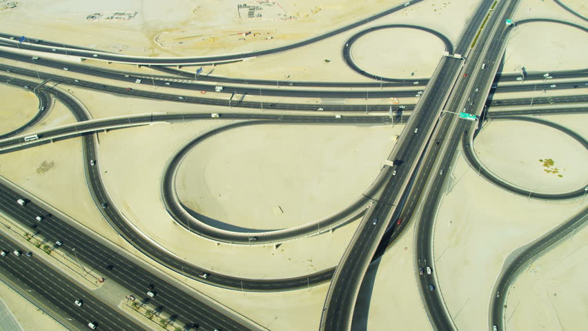 Aerial view of The Creek Extension expressway Business Bay, Dubai, UAE, RED EPIC, 4K, UHD, Ultra HD resolution