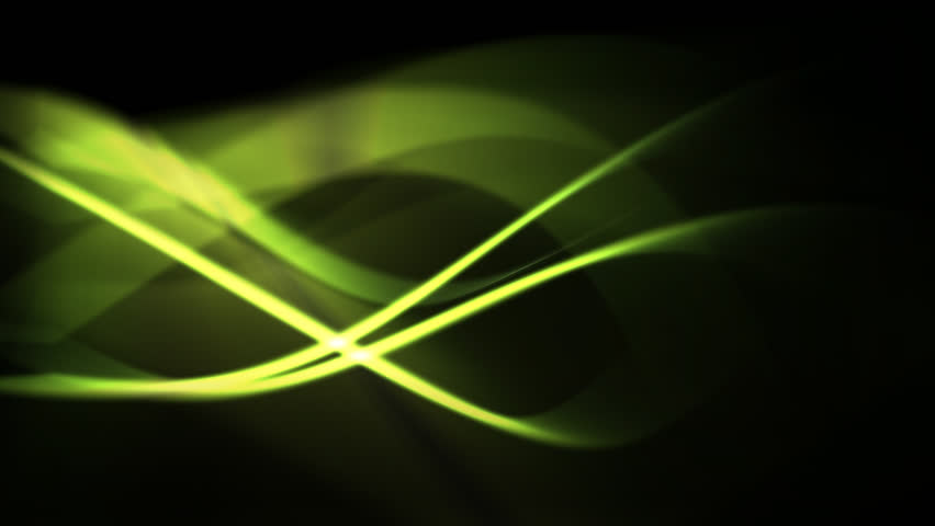 Green Glowing Curved Lines Background (FULL HD) Stock Footage Video