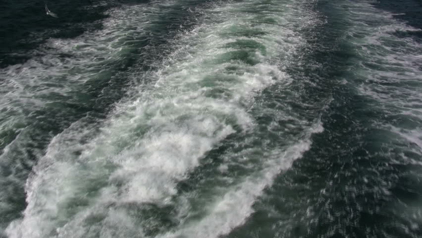 Ferry boat wake in HD 1080i.