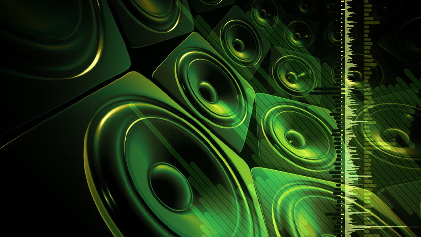 Animated Background With Audio Elements Stock Footage Video 5500973