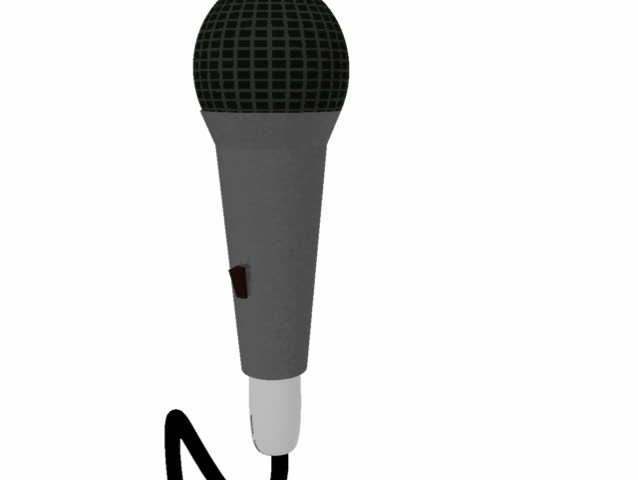 Animated flyover of microphone easy to key