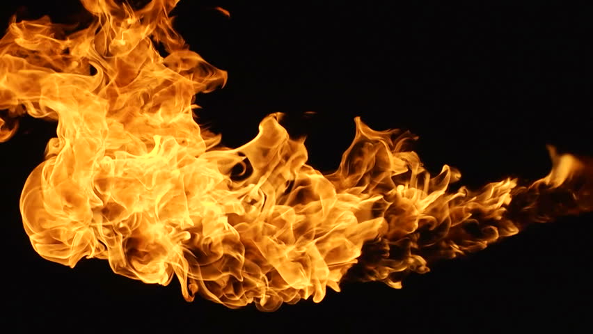 Flame On A Black Background. Good To Use With Different Types Of Blend
