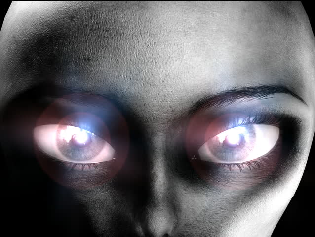 An alien with hypnotic eyes.