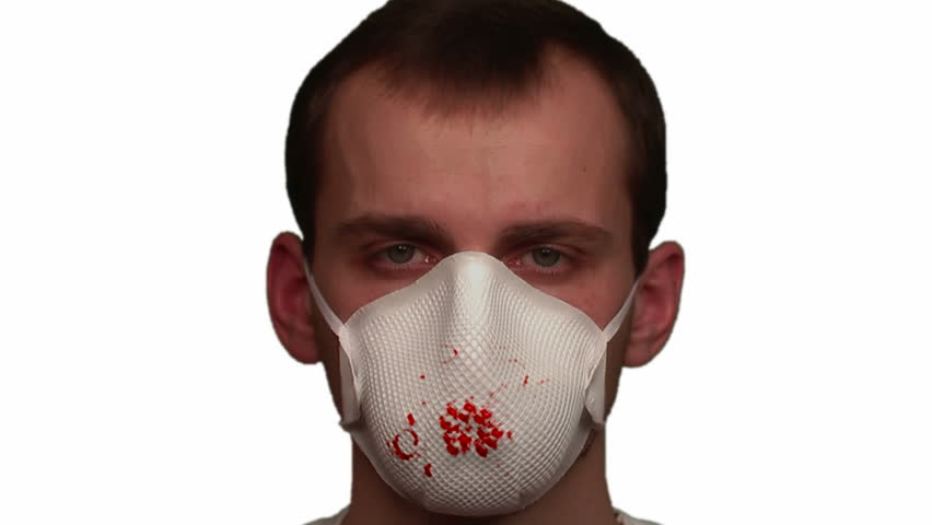 HD 1080 - Infected men in a mask (red virus)