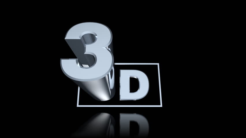 Chrome 3D pushes through centered 16x9 frame above reflective black floor.