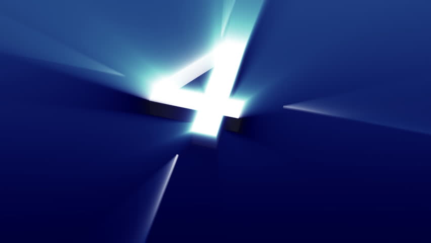 Shinny blue countdown going up like an elevator