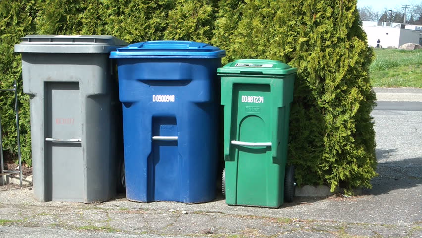 Trashing a bag full waste