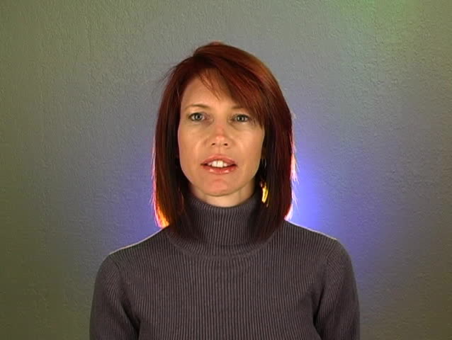 Beautiful Redhead Shakes her Head "Yes" (2) 