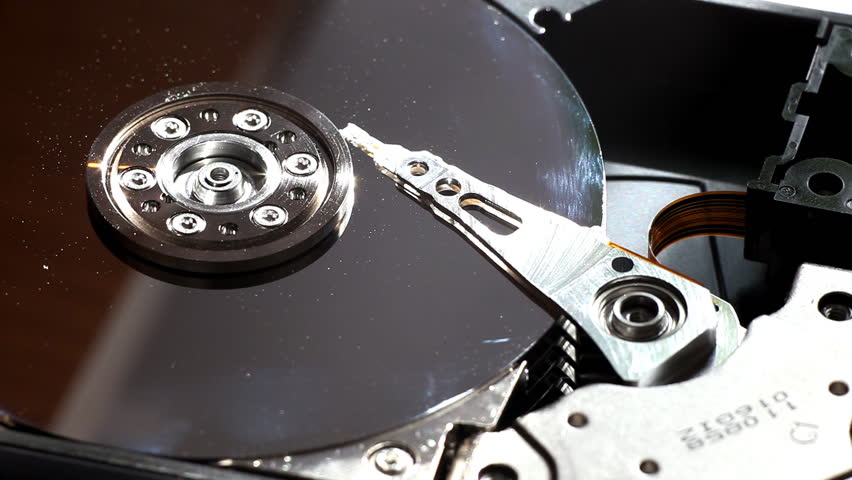 Hard disk start and stop rotation