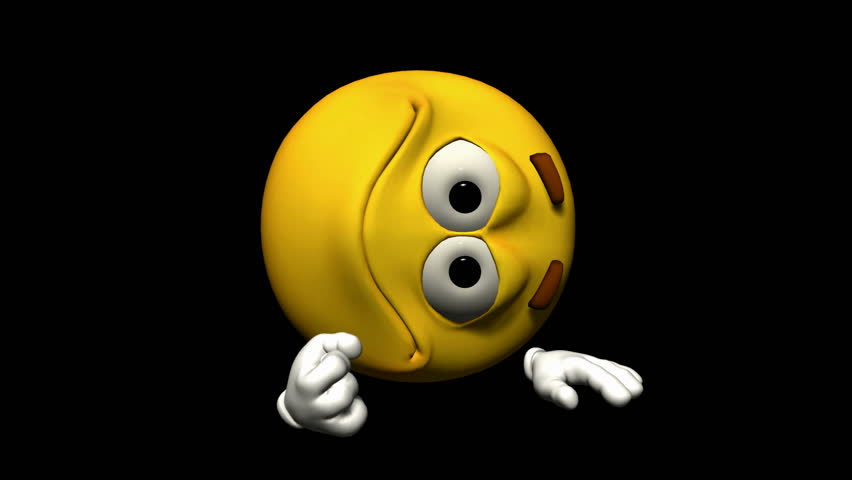 Seamless Looping Emoticon Animation: ROFL. With Alpha Mask, isolated on black