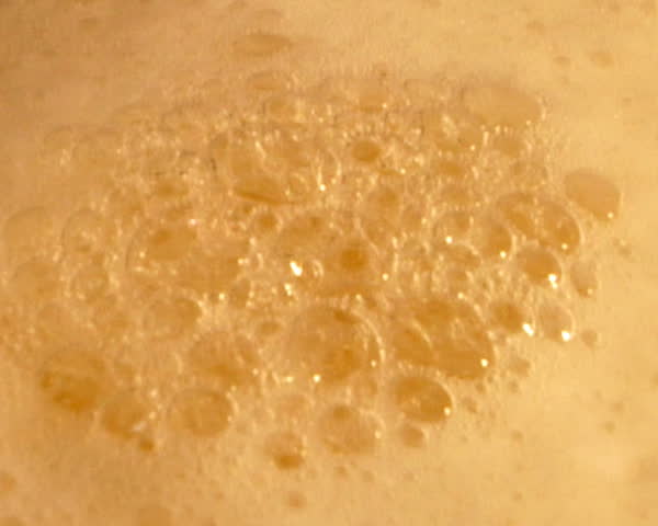 beer scum close-up