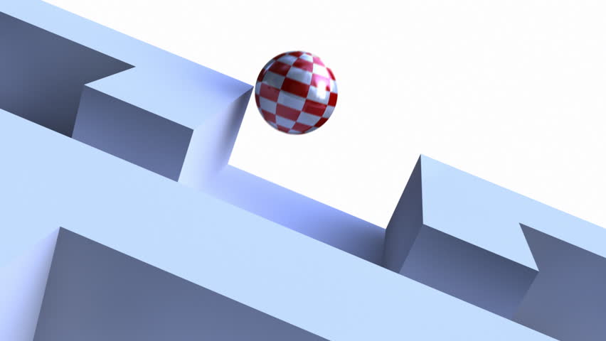 3d video of a ball in a maze searching for the exit