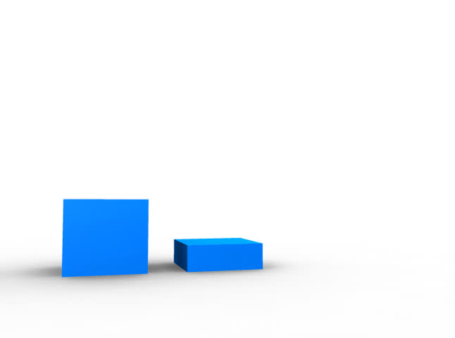 3 bargraph showing positive growth. 3d Animation.