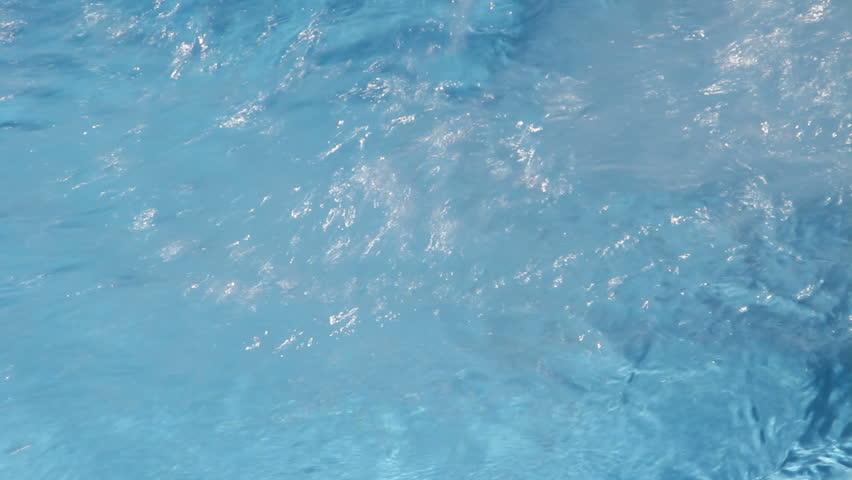 blue pool-water in dynamic movement