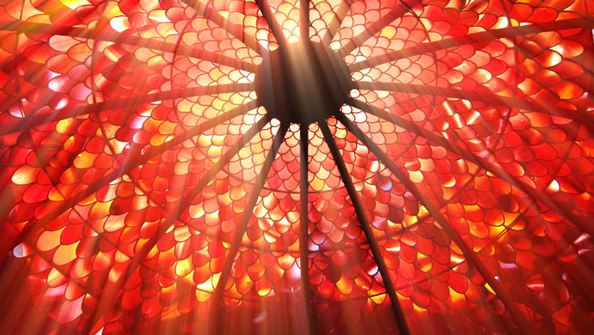 Sun shining through a stained glass roof (Seamless Loop)