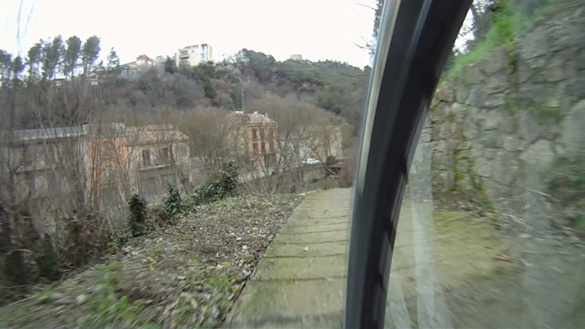 Mountain Bike ride along path