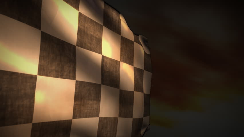 Summer Fireworks Celebration Motor Racing Flag Winner Competition