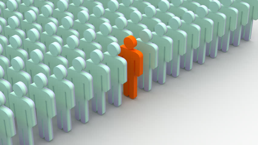 Silhouettes of people. 3d 