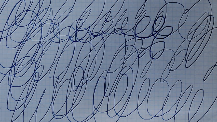 Ballpoint Scribbling on Paper