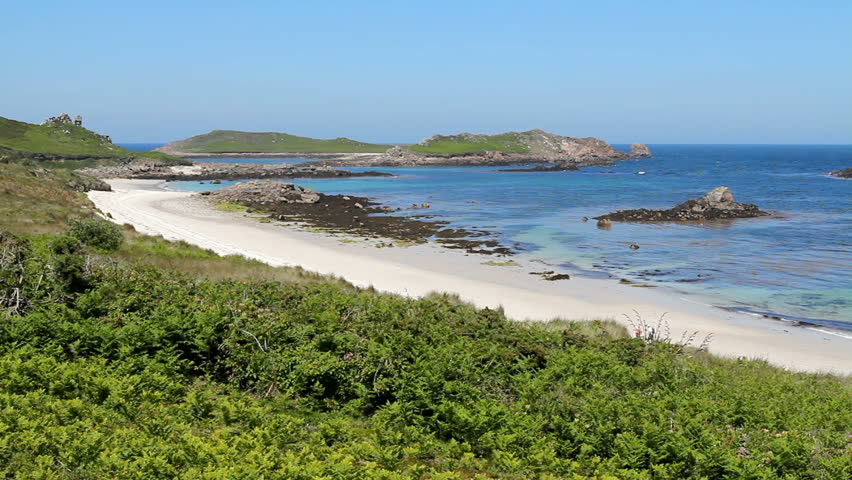 Great bay and little bay beaches, St. Martin's Isles of Sicily.