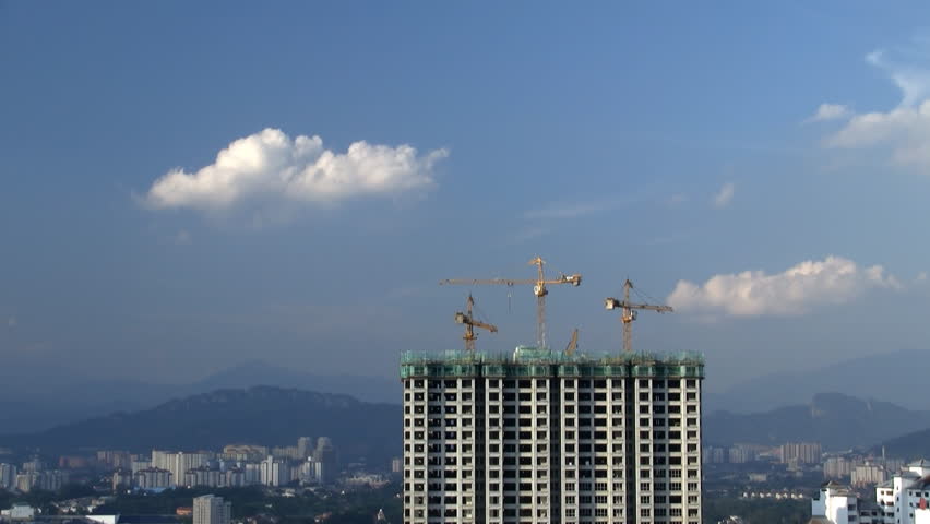Building construction site in Kuala Lumpur Malaysia