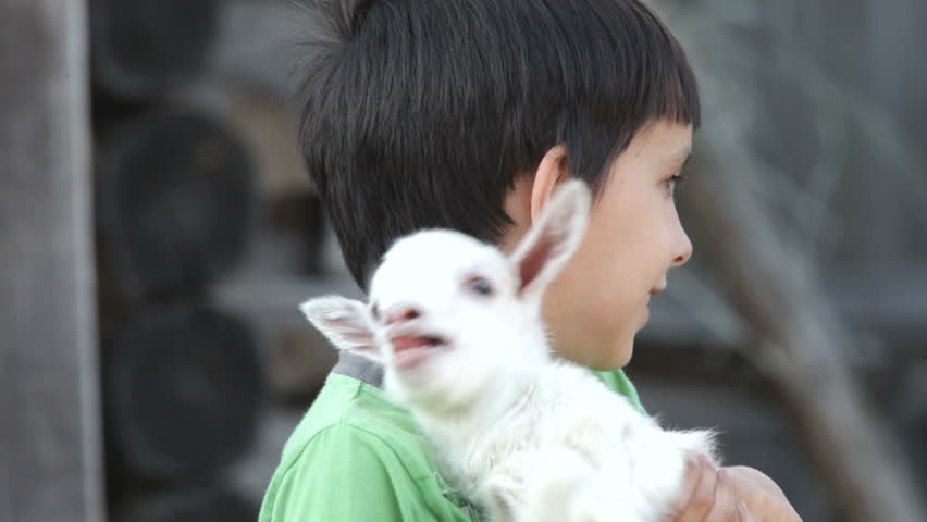 Kid and a boy. A close up.