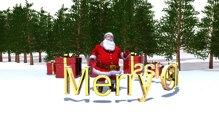 Santa dancing in Christmas Environment.