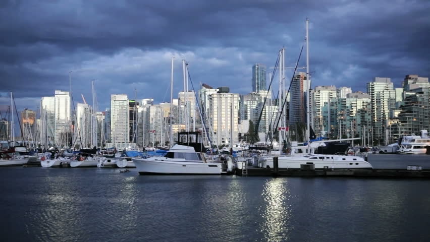 Boat marina in Vancouver, BC
