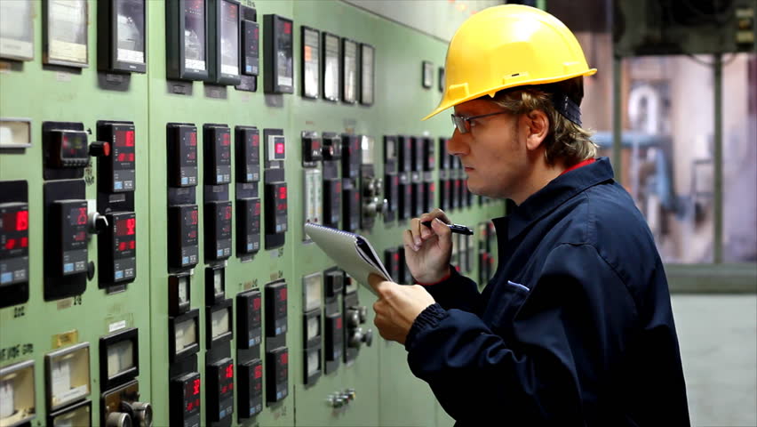 Engineer in control room