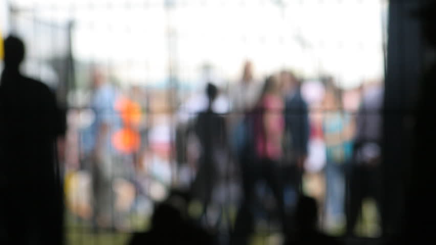 a crowd at a music festival