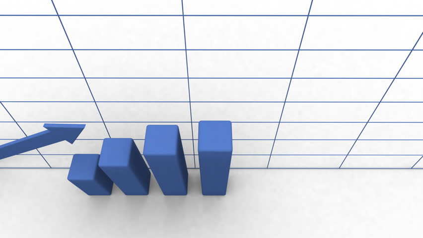 Animated chart / graph showing financial growth