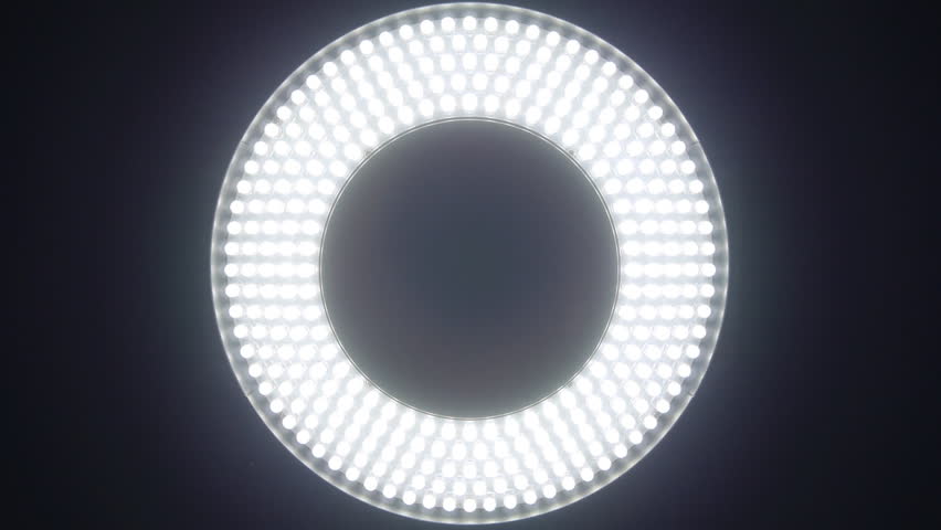 Hd00 27circle Led Panel With Different Versions Of The Glow On Black