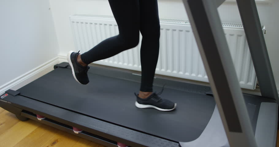 Black Woman Walking On A Treadmill Stock Footage Video 8676262 