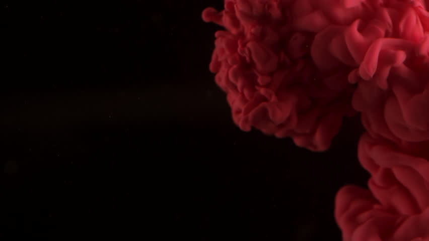 Stock Video Clip of Colored blood Ink Dropped Into Water. Lovely ...