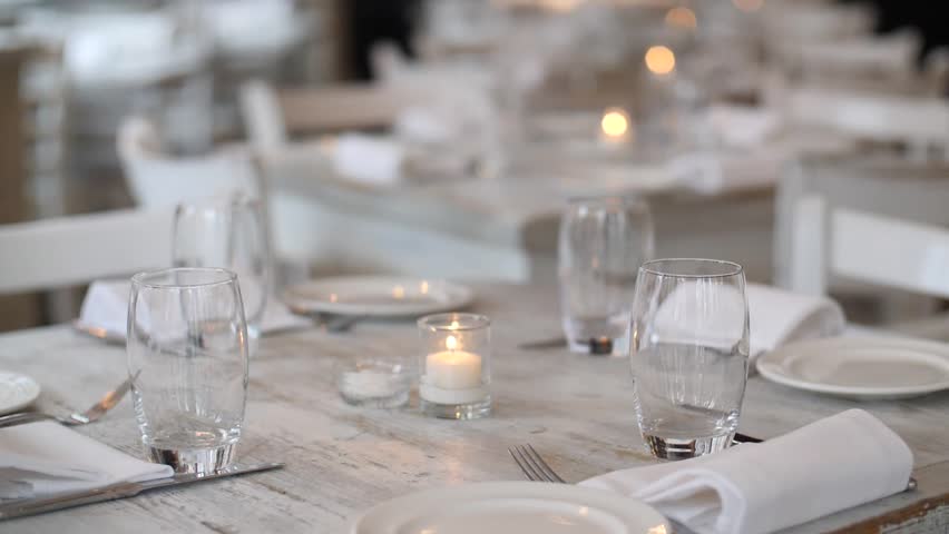 Restaurant Banquet Table Set Up Served Dinner Cutlery Tableware And ... Restaurant Banquet Table Set Up Served Dinner Cutlery Tableware And ...
