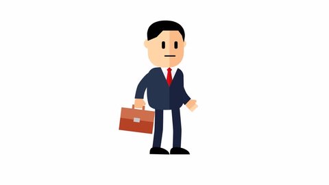 Animated Cartoon Man Business Suit Briefcase Stock Footage Video (100%  Royalty-free) 1008269806 | Shutterstock