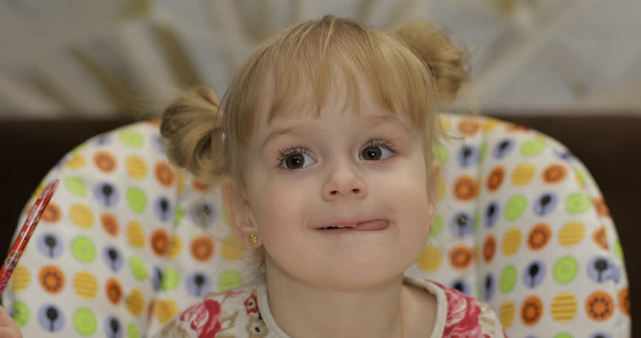 Beautiful Two Years Old Girl Stock Footage Video 100 Royalty