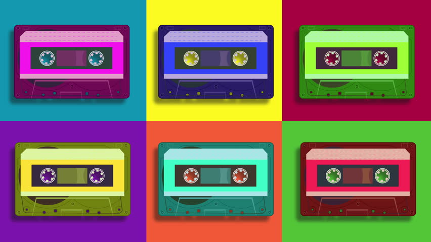 Audio Cassette Tape Playing Animation Stock Footage Video (100% Royalty ...