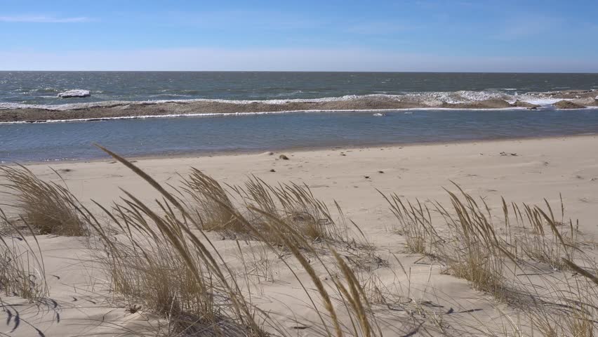 Winter and Icy Beach landscape with sky image - Free stock photo ...