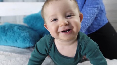 Hd Laughing Baby Medium Two Stockvideos Filmmaterial 100