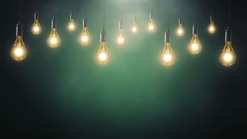 Decorative Light Bulbs Swinging Loop Stock Footage Video 100