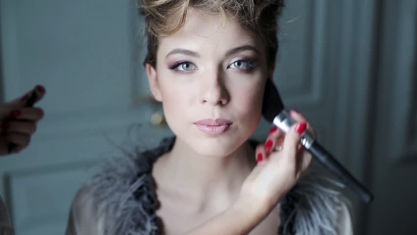 Wedding Makeup Artist Making A Stock Footage Video 100