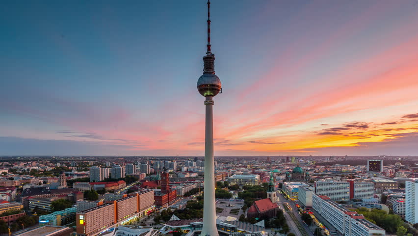 Berlin Street Life With Lights Image Free Stock Photo Public Domain 