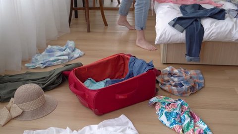 Packing Messy Room Stock Video Footage 4k And Hd Video