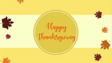 Happy Thanksgiving Day Animation 2d Stock Footage Video 100
