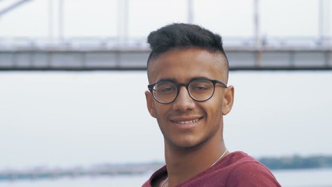 Closeup Beautiful Indian Guy Hipster Hairstyle Stock Footage Video (100%  Royalty-free) 1016729596 | Shutterstock