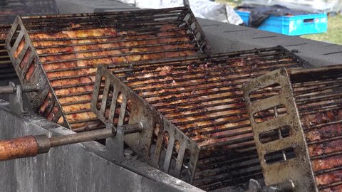 Bat Hanging From Ceiling And Stock Footage Video 100 Royalty Free Preparation Of Calf Ribs Rotating Grill